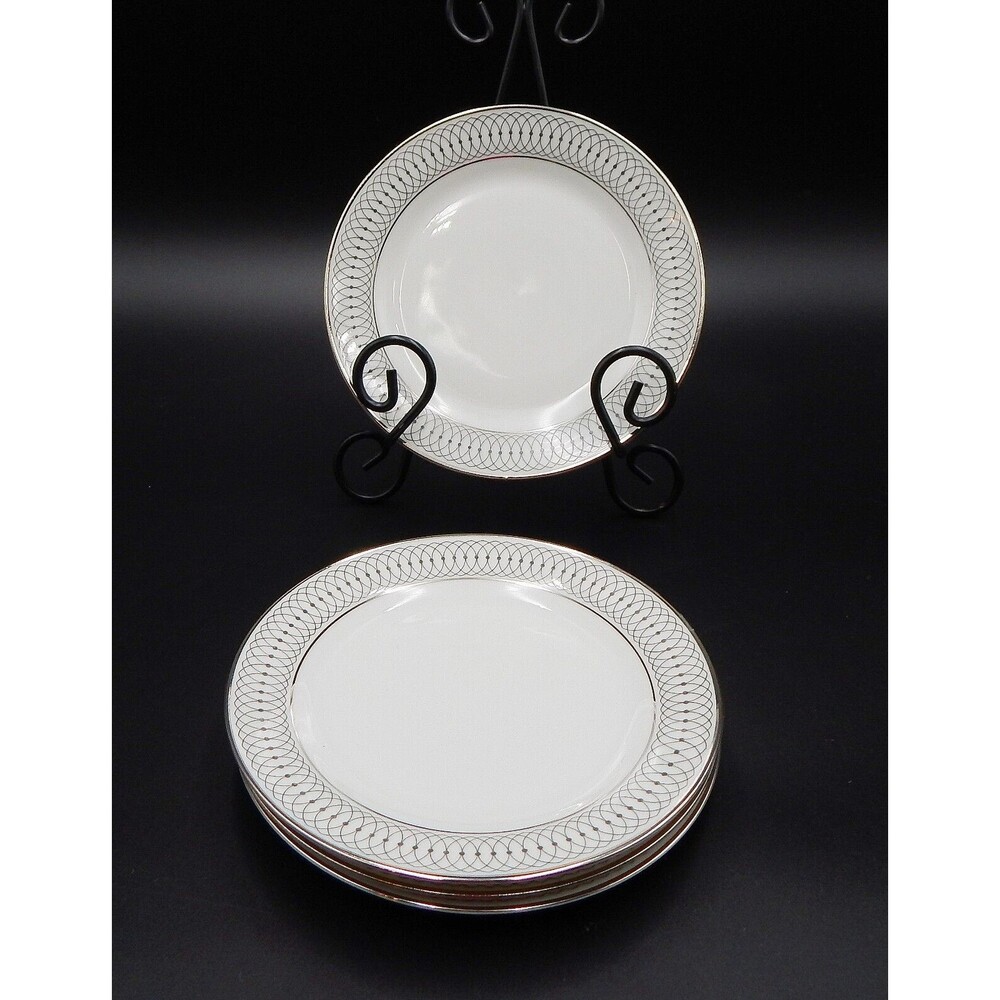 Tirschenreuth Bavaria The Elgin Butter Plates Set of 4 Germany 6 Inch Silver